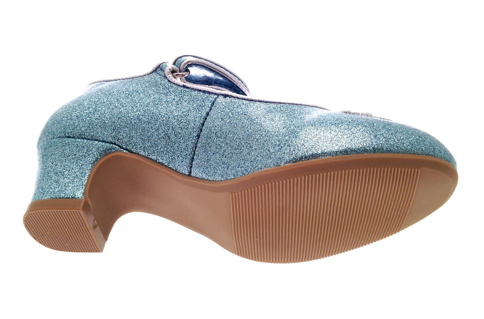 Kids Girls Disney Frozen Dress Up Shoes Glitter Princess Low Heels Size